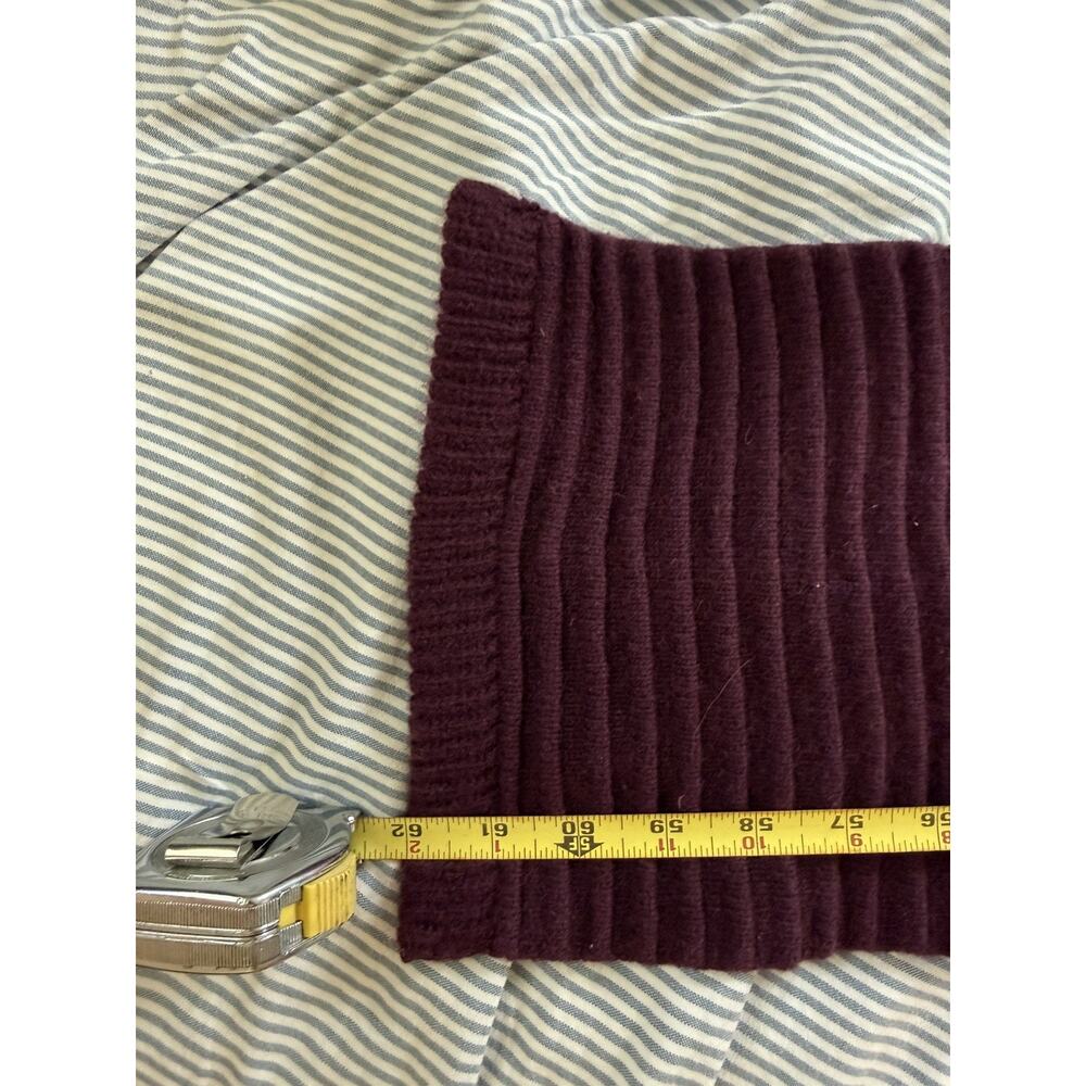 Portolano 100% Cashmere Purple Scarf 8”x64” Italy wrap jewel tone quiet luxury - Picture 3 of 12